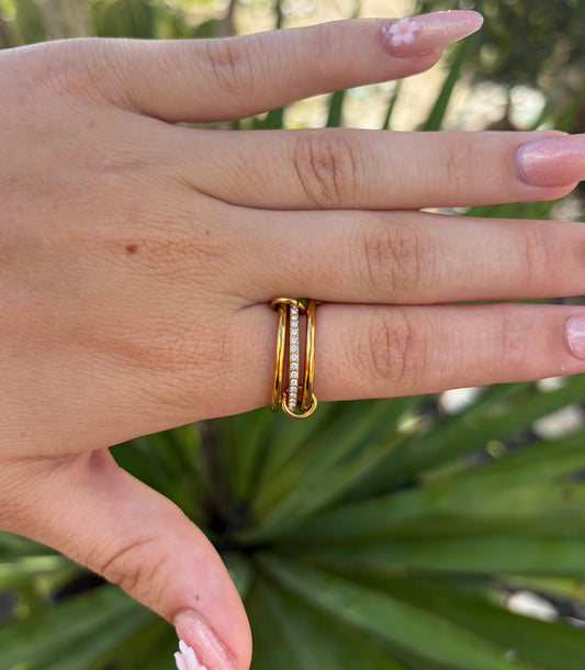 BAGUE 3 ANNEAUX GOLD