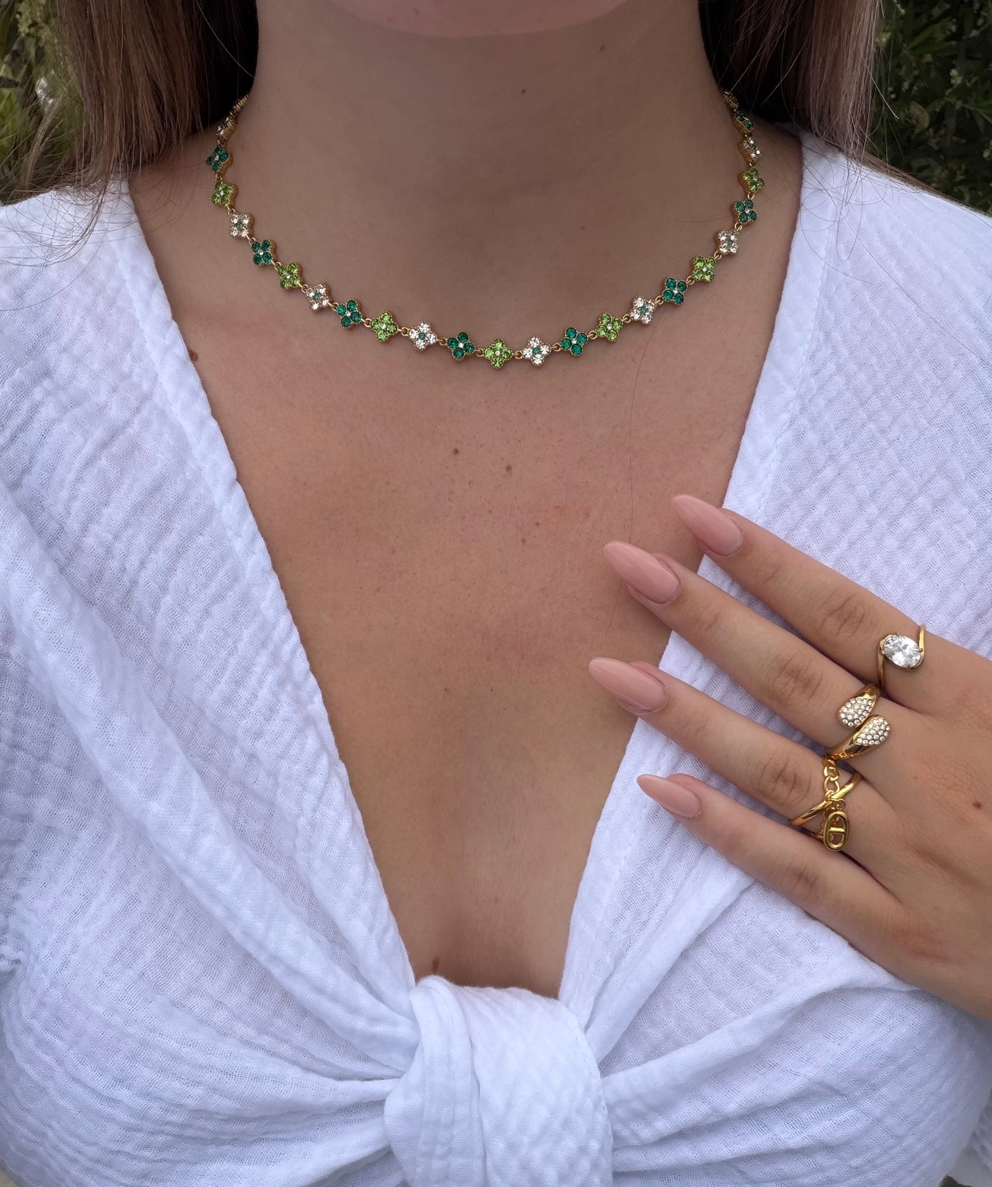 COLLIER DIAMOND GREEN