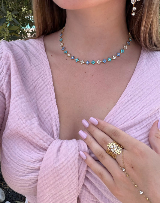 COLLIER DIAMOND BABY BLUE