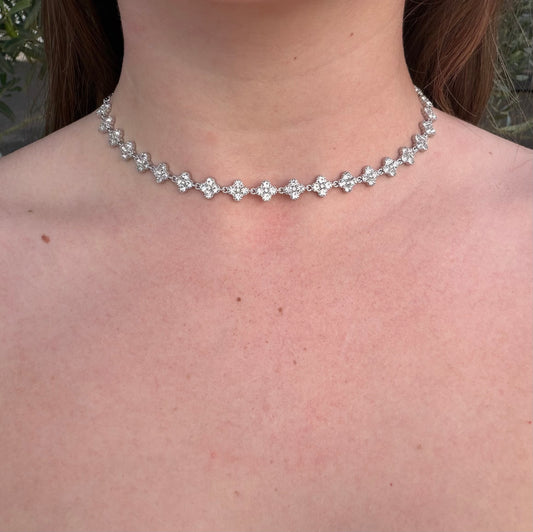 COLLIER DIAMOND SILVER