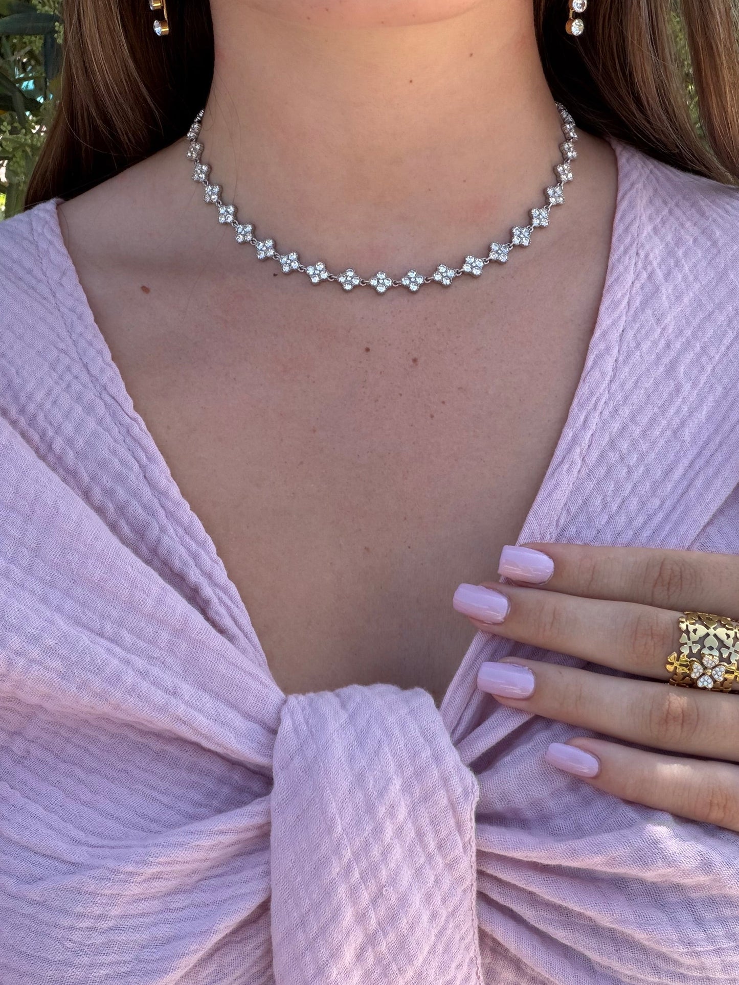 COLLIER DIAMOND SILVER