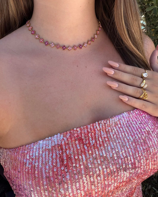 COLLIER DIAMOND PINK