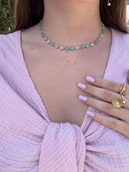 COLLIER DIAMOND BLUE￼