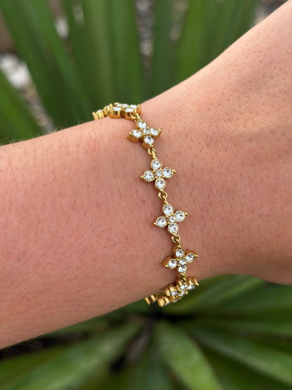 BRACELET CRYSTAL GOLD