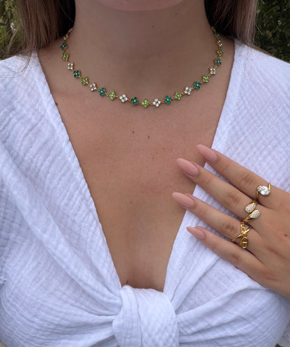COLLIER DIAMOND GREEN