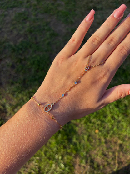 CHAÎNE DE MAIN MARINE STRASS