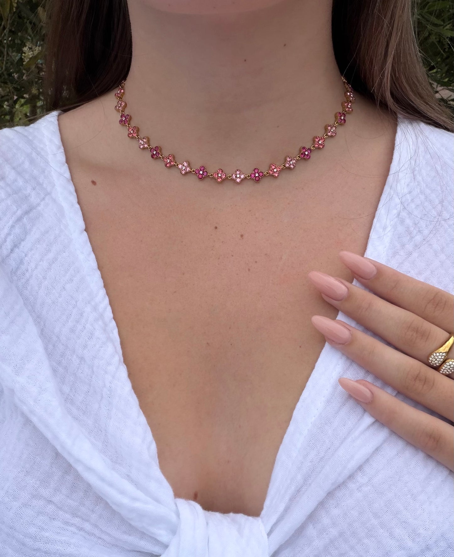 COLLIER DIAMOND PINK