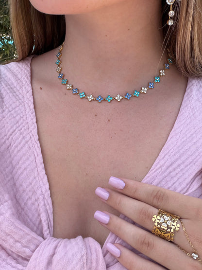 COLLIER DIAMOND BABY BLUE
