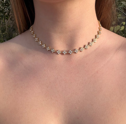 Collier gold diamond