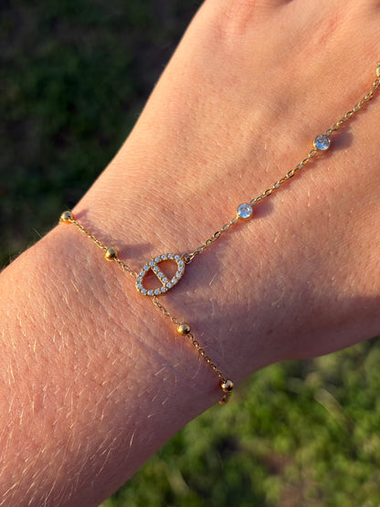 CHAÎNE DE MAIN MARINE STRASS