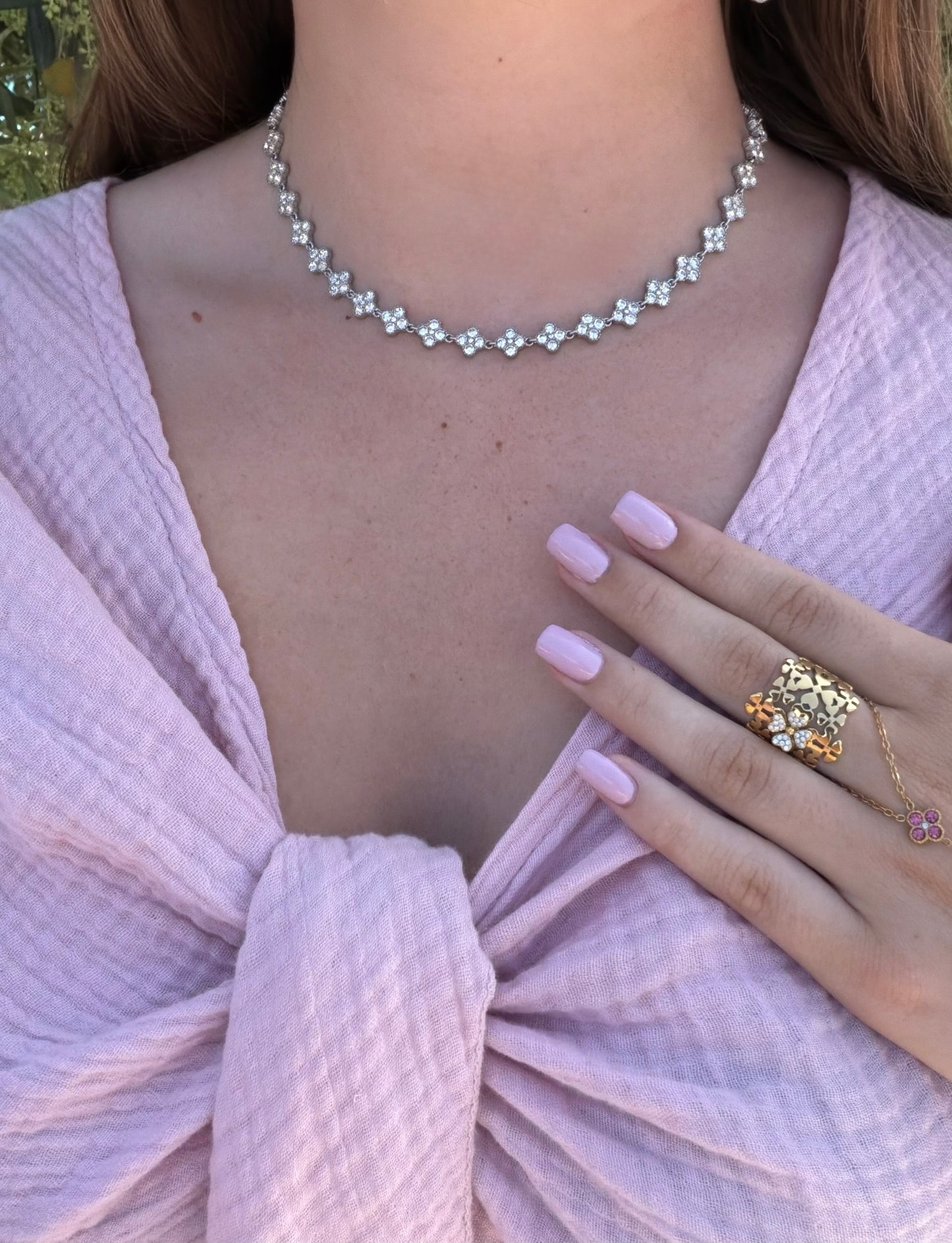 COLLIER DIAMOND SILVER