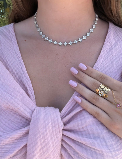 COLLIER DIAMOND SILVER