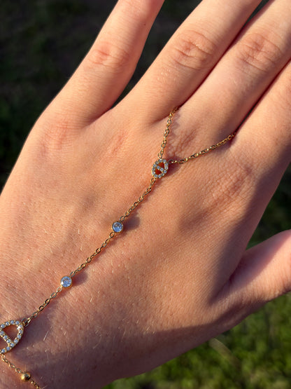 CHAÎNE DE MAIN MARINE STRASS