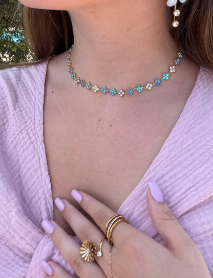 COLLIER DIAMOND BLUE￼
