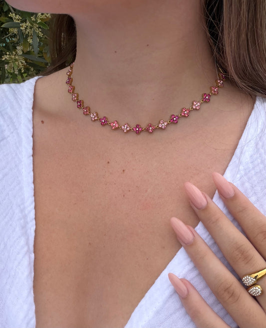 COLLIER DIAMOND PINK