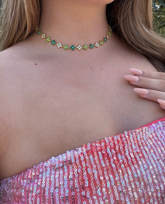 COLLIER DIAMOND GREEN